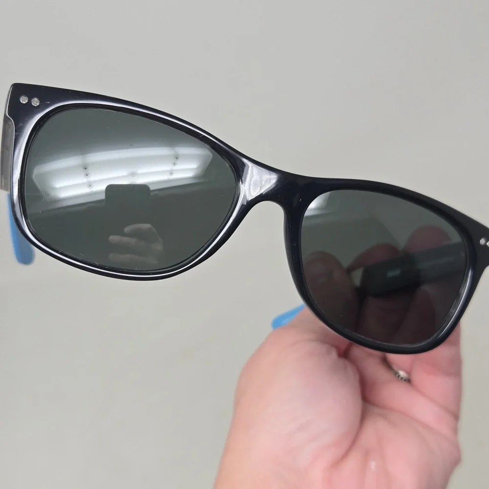 TOMS Beachmaster Polarized Sunglasses Black Blue S001L-001-03P 55-17-140